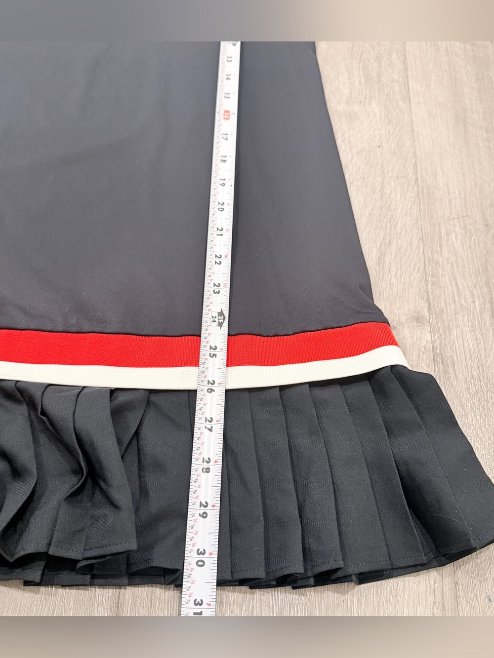 FILA Women Polo Tennis Dress Black Pleated Hem Red White Logo Size 160/Small - Picture 14 of 14